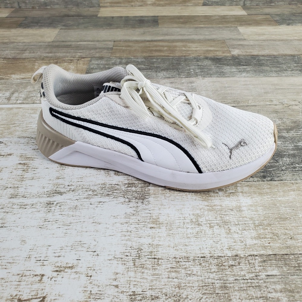 Puma Softride Harli Hybrid Skins Womens Running Shoe Sz 7 White Desert Dust Mesh